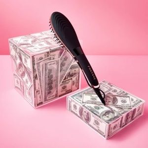 FoxyBae hair ceramic Rose Gold Straightening Brush